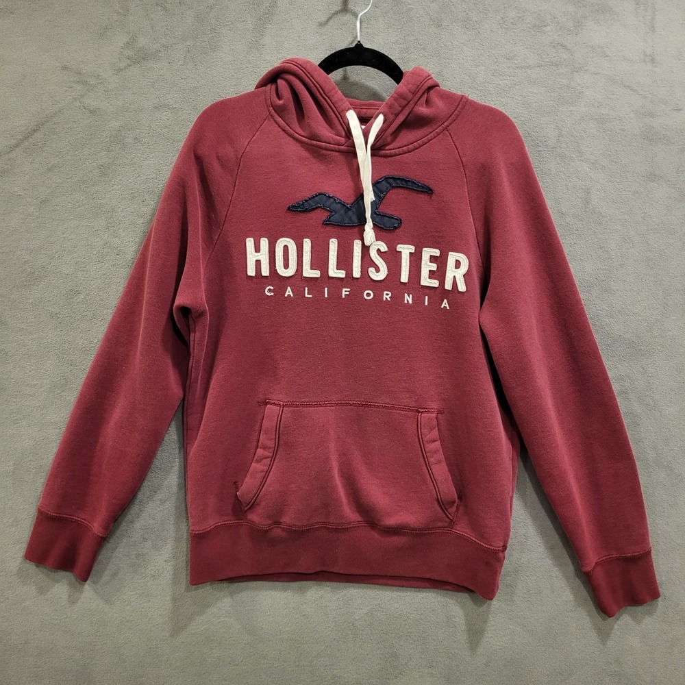 HOLLISTER California Hoodie Men's Size Medium  Y2k Heavyweight Logo Embroidered‎